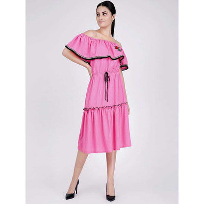 First Resort by Ramola Bachchan Pink Ruffled Dress