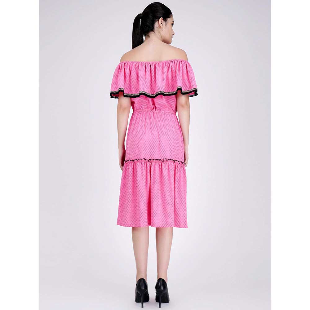 First Resort by Ramola Bachchan Pink Ruffled Dress