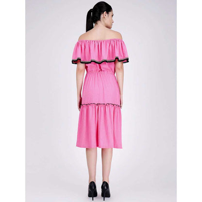 First Resort by Ramola Bachchan Pink Ruffled Dress