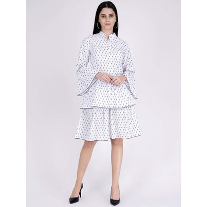 First Resort by Ramola Bachchan White Frill Dress