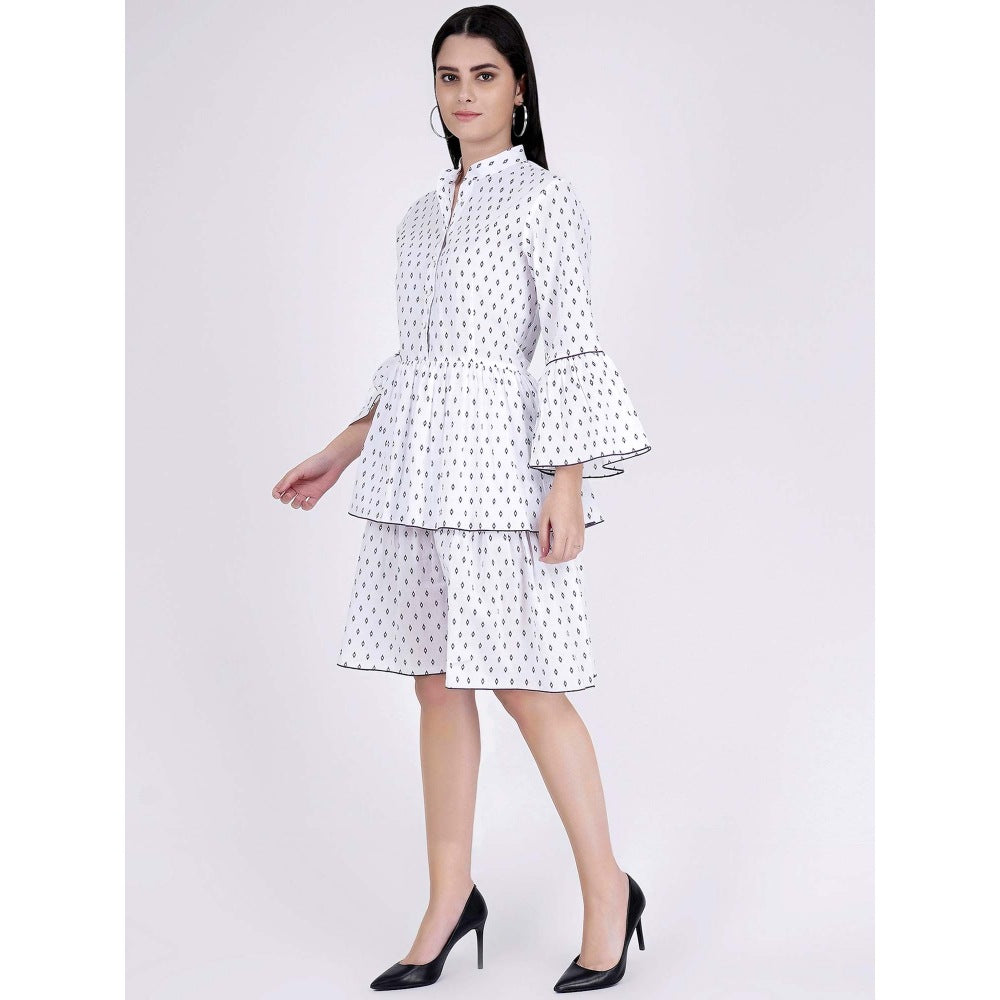First Resort by Ramola Bachchan White Frill Dress
