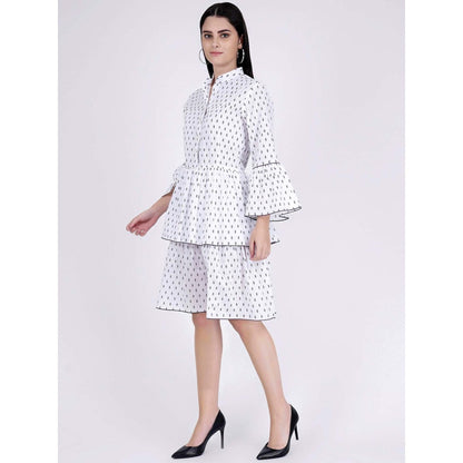 First Resort by Ramola Bachchan White Frill Dress