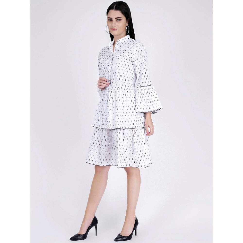 First Resort by Ramola Bachchan White Frill Dress