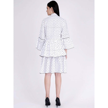 First Resort by Ramola Bachchan White Frill Dress