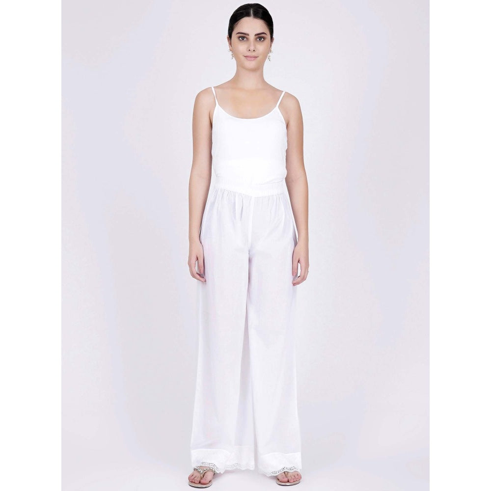 First Resort by Ramola Bachchan White Wide Leg Pants