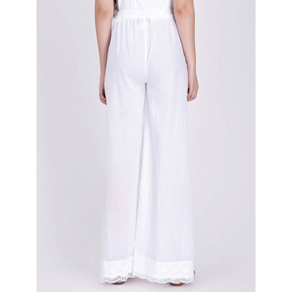First Resort by Ramola Bachchan White Wide Leg Pants