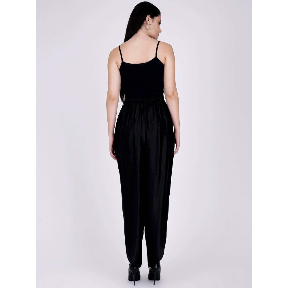First Resort by Ramola Bachchan Black Tulip Pants