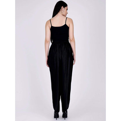 First Resort by Ramola Bachchan Black Tulip Pants