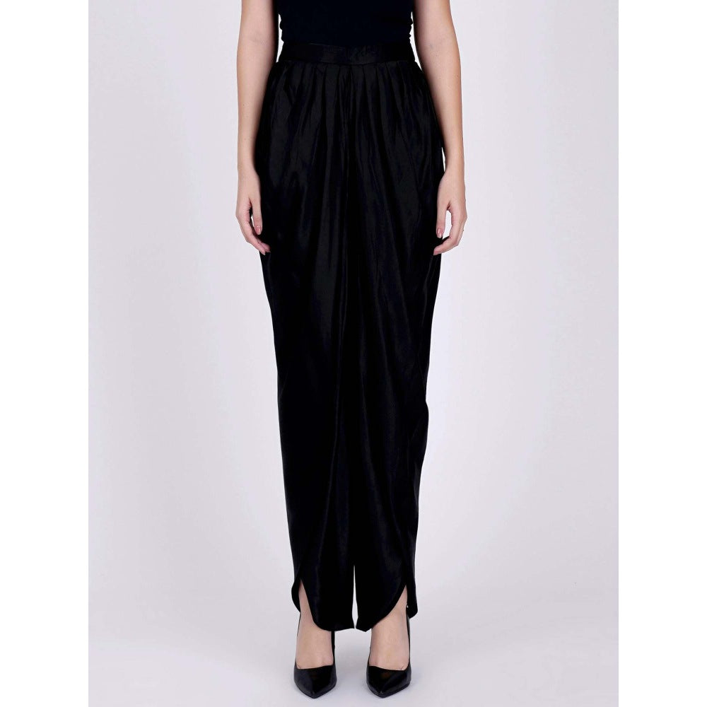 First Resort by Ramola Bachchan Black Tulip Pants
