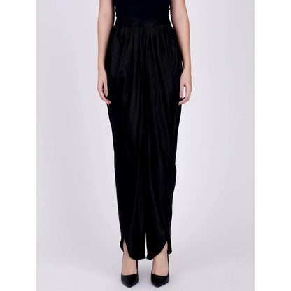 First Resort by Ramola Bachchan Black Tulip Pants
