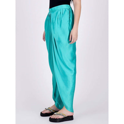 First Resort by Ramola Bachchan Cyan Tulip Pants