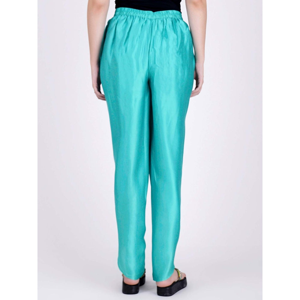 First Resort by Ramola Bachchan Cyan Tulip Pants