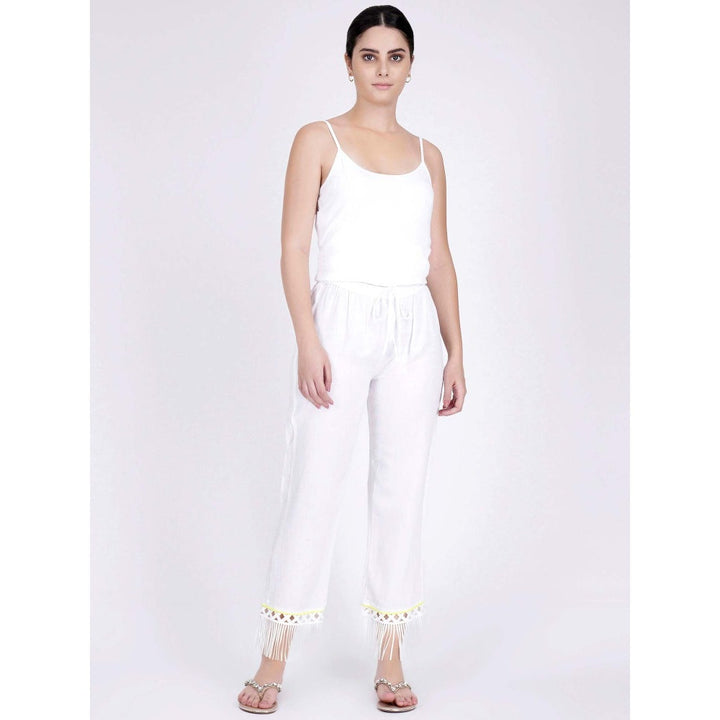 First Resort by Ramola Bachchan White Summer Pants