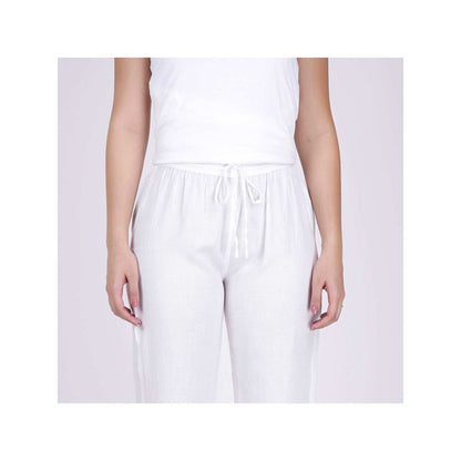 First Resort by Ramola Bachchan White Summer Pants