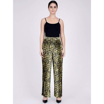 First Resort by Ramola Bachchan Forest Green Camouflage Print Top And Palazzo Set (Set of 2)