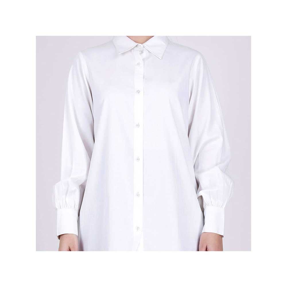First Resort by Ramola Bachchan White Cotton Shirt
