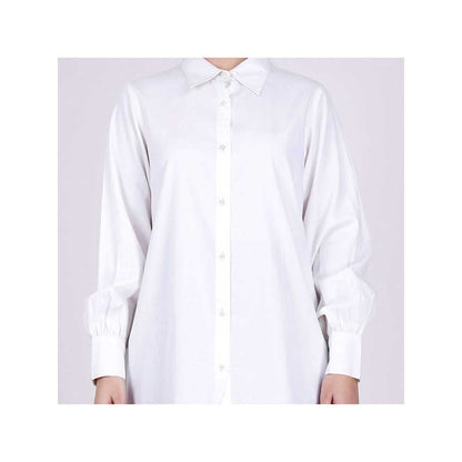 First Resort by Ramola Bachchan White Cotton Shirt