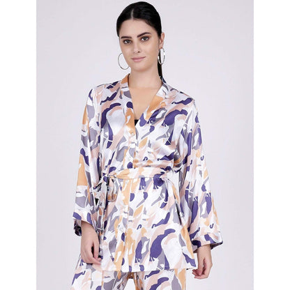 First Resort by Ramola Bachchan Tan Abstract Camouflage Printed Shirt (Set of 2)