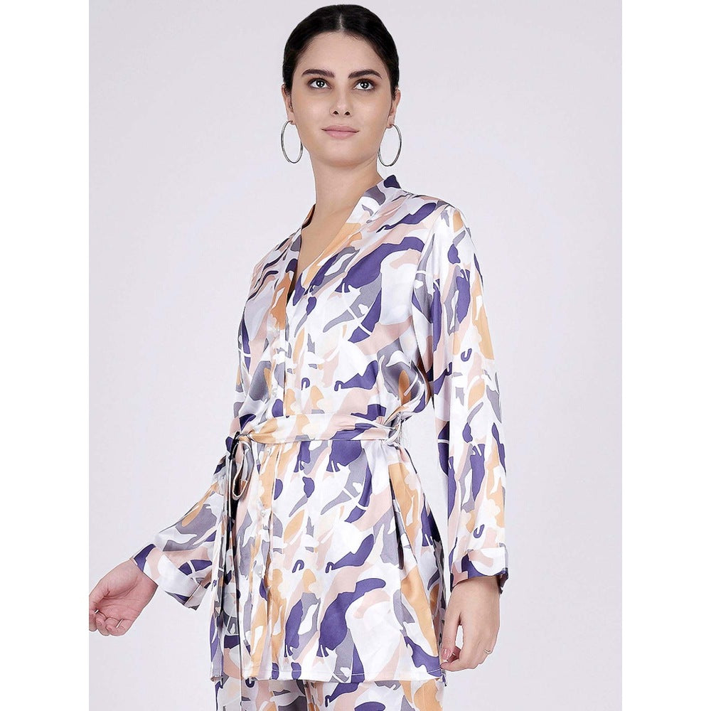 First Resort by Ramola Bachchan Tan Abstract Camouflage Printed Shirt (Set of 2)