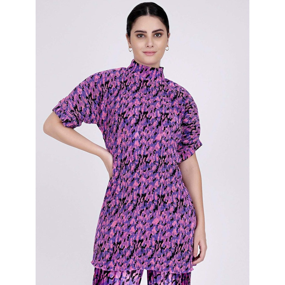 First Resort by Ramola Bachchan Pink Camouflage Print Top