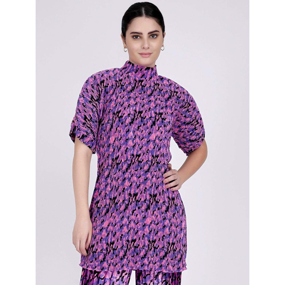 First Resort by Ramola Bachchan Pink Camouflage Print Top
