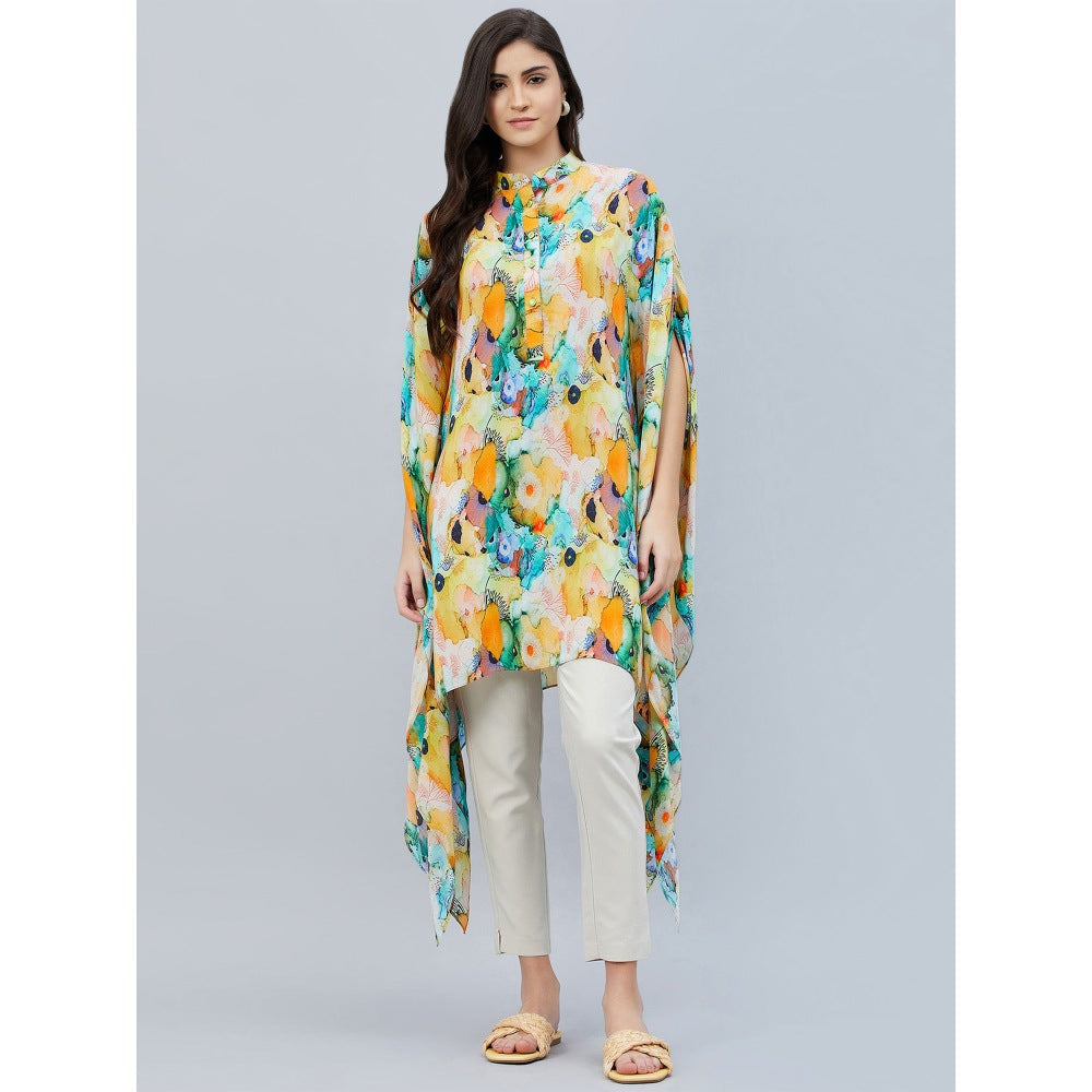 First Resort by Ramola Bachchan Multicoloured Marine Print Tunic Dress