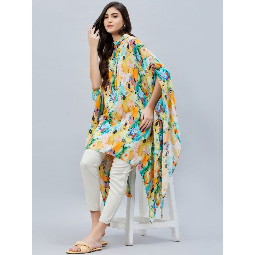 First Resort by Ramola Bachchan Multicoloured Marine Print Tunic Dress
