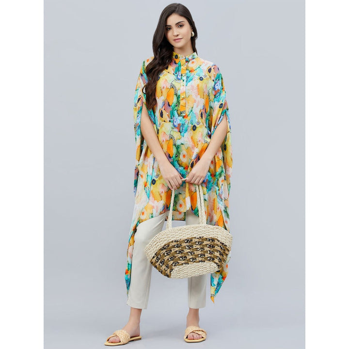 First Resort by Ramola Bachchan Multicoloured Marine Print Tunic Dress