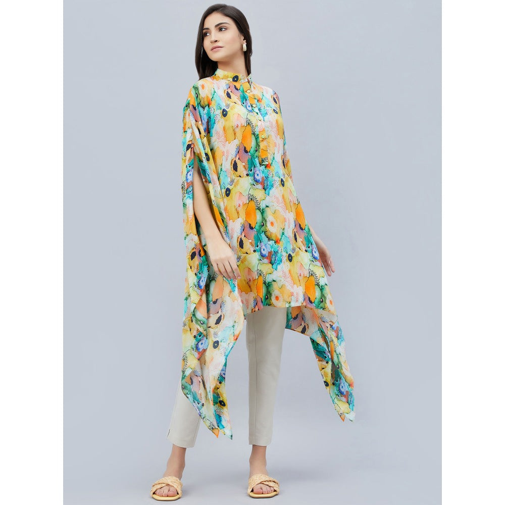 First Resort by Ramola Bachchan Multicoloured Marine Print Tunic Dress