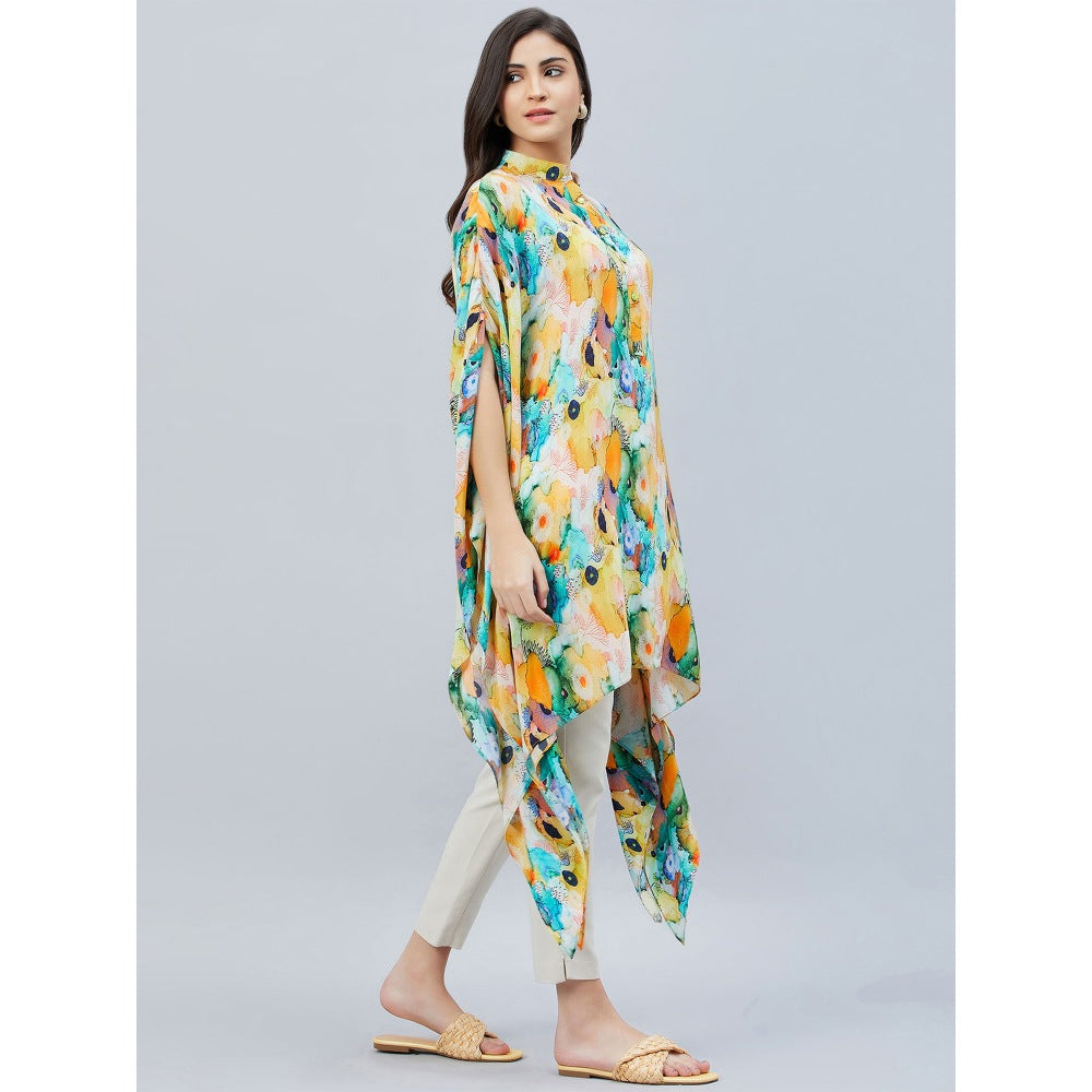 First Resort by Ramola Bachchan Multicoloured Marine Print Tunic Dress