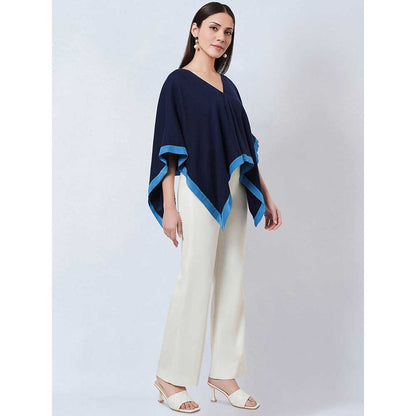 First Resort by Ramola Bachchan Dark Blue Short Cashmere Jacket