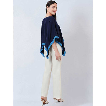 First Resort by Ramola Bachchan Dark Blue Short Cashmere Jacket