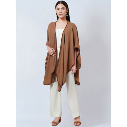 First Resort by Ramola Bachchan Brown Cashmere Jacket
