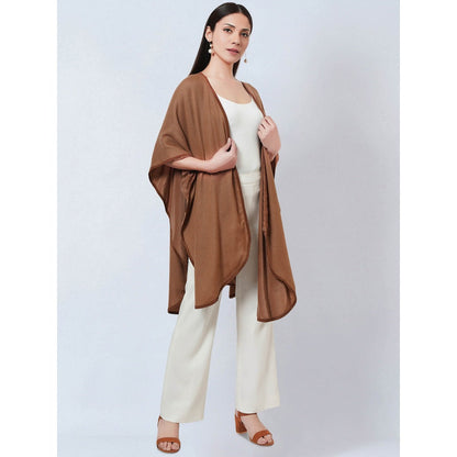 First Resort by Ramola Bachchan Brown Cashmere Jacket