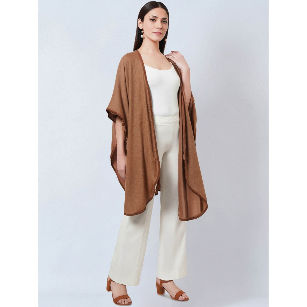 First Resort by Ramola Bachchan Brown Cashmere Jacket