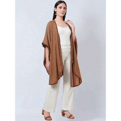 First Resort by Ramola Bachchan Brown Cashmere Jacket