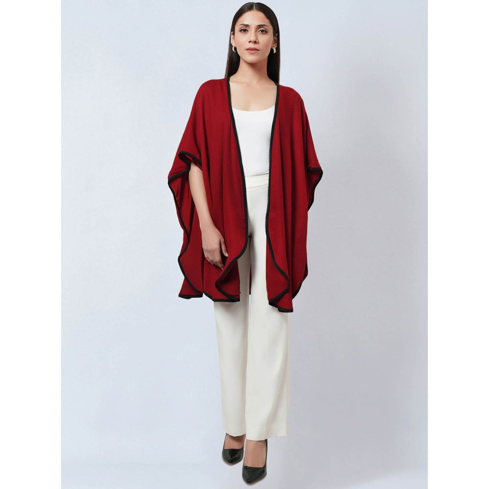 First Resort by Ramola Bachchan Maroon Cashmere Jacket