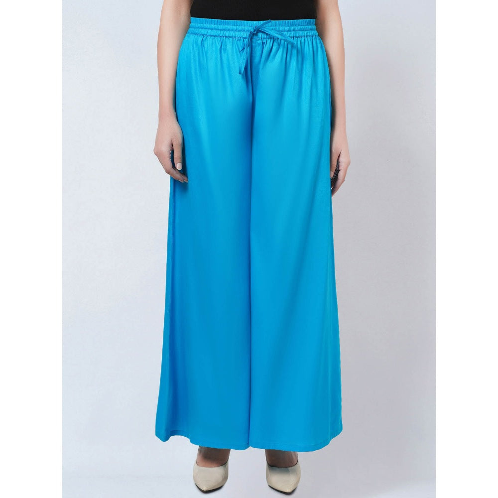 First Resort by Ramola Bachchan Blue Cotton Pants