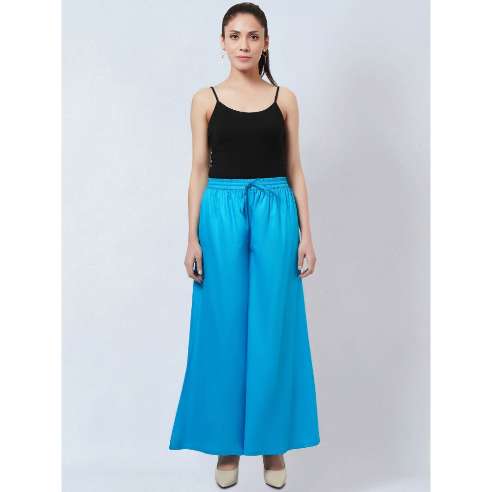 First Resort by Ramola Bachchan Blue Cotton Pants