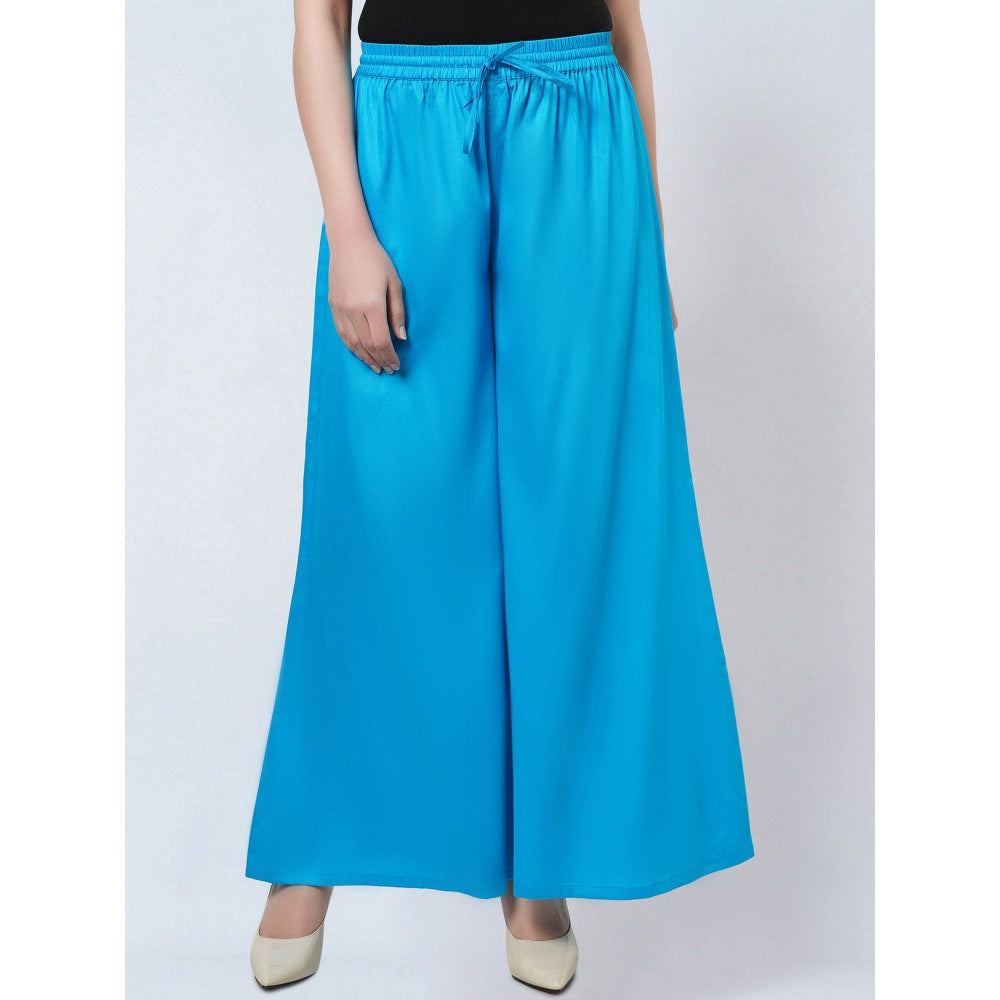 First Resort by Ramola Bachchan Blue Cotton Pants