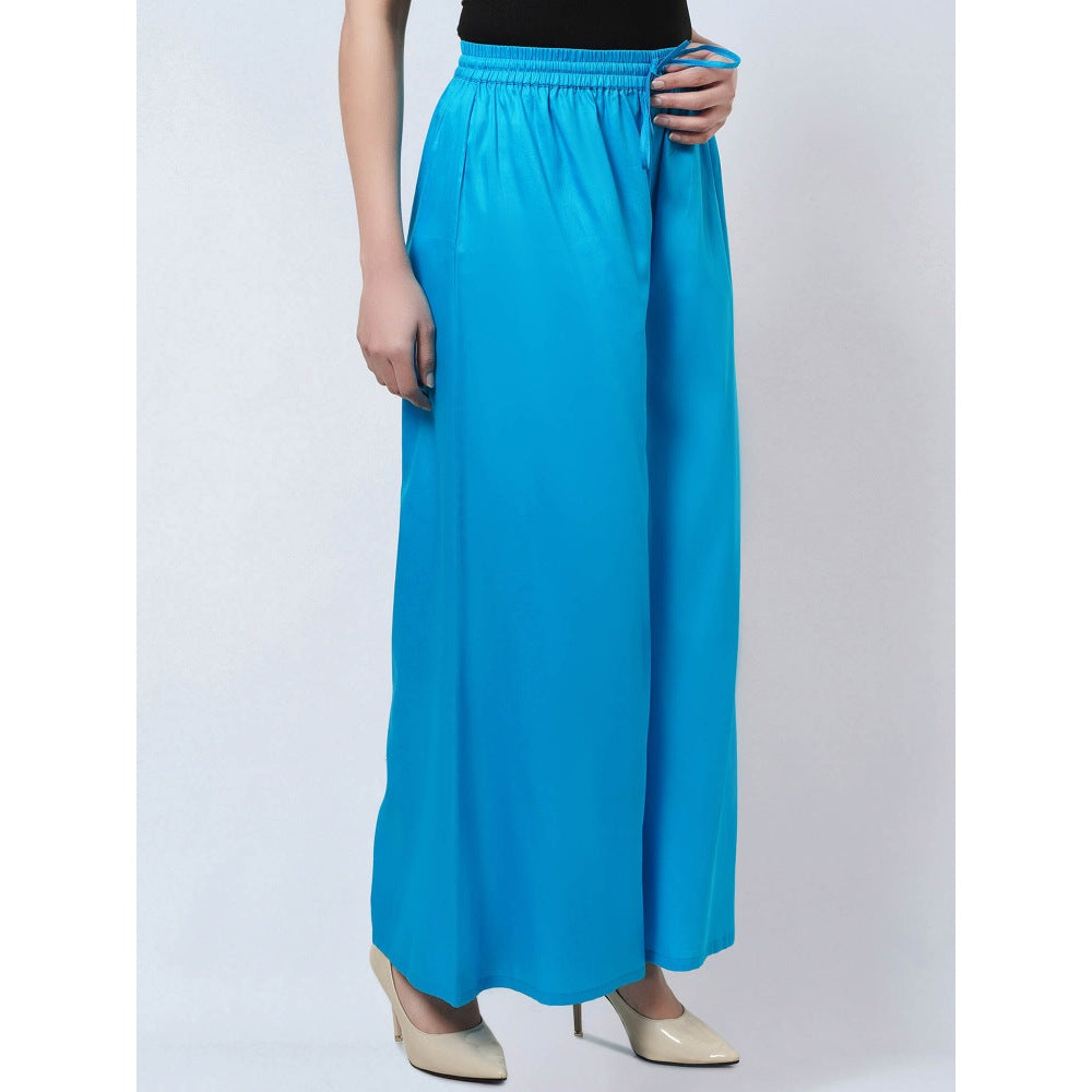 First Resort by Ramola Bachchan Blue Cotton Pants