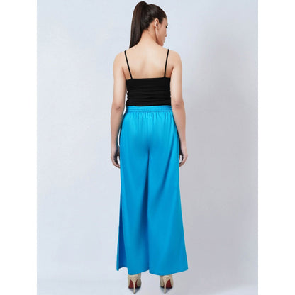 First Resort by Ramola Bachchan Blue Cotton Pants