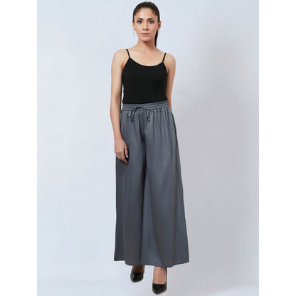 First Resort by Ramola Bachchan Grey Cotton Pants