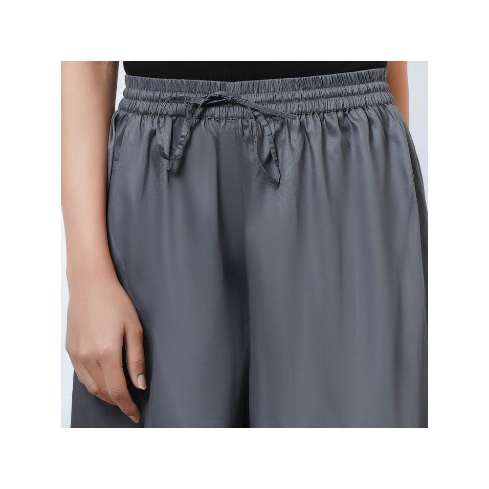 First Resort by Ramola Bachchan Grey Cotton Pants