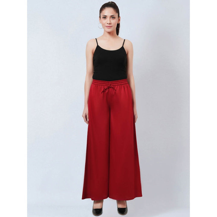 First Resort by Ramola Bachchan Red Cotton Pants