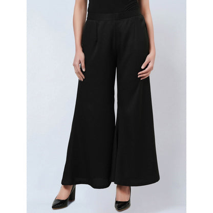 First Resort by Ramola Bachchan Black Bell Bottom Pants
