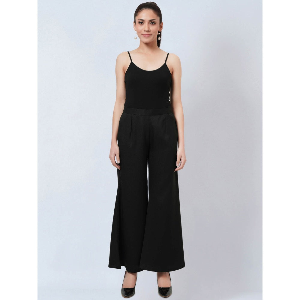 First Resort by Ramola Bachchan Black Bell Bottom Pants