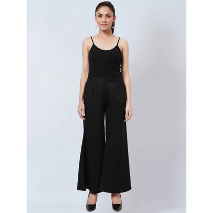 First Resort by Ramola Bachchan Black Bell Bottom Pants