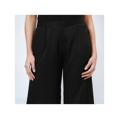 First Resort by Ramola Bachchan Black Bell Bottom Pants