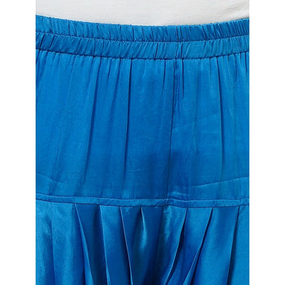 First Resort by Ramola Bachchan Blue Satin Dhoti